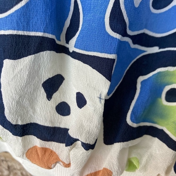 Enrico Uomo Italy Vintage Men’s African Inspired Silk Bomber Jacket 1980’s - Picture 9 of 16